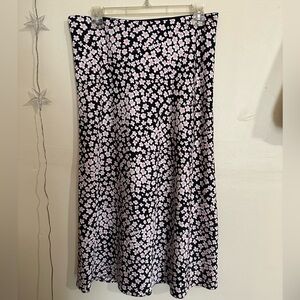 J. Crew A-line Daisies Floral Midi Skirt